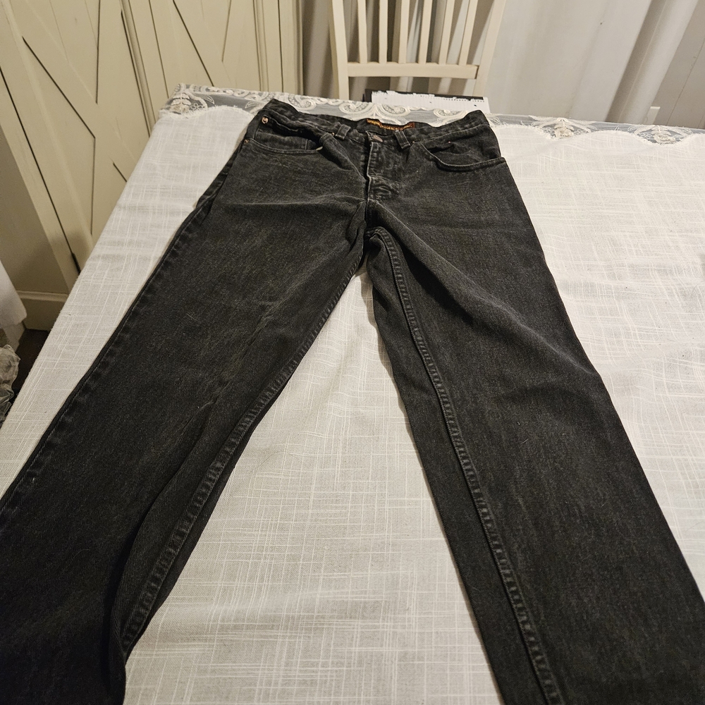 Pepe's Elegant Charcoal Women's Straight Leg Jeans Size 28 Gently Used